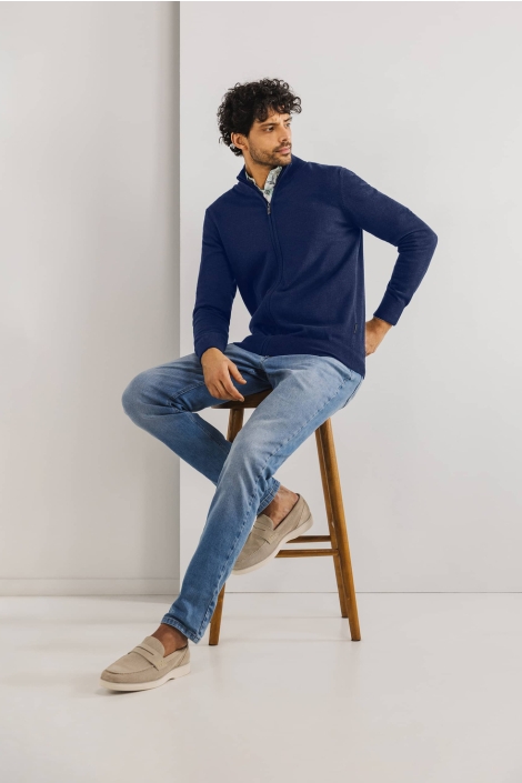 State of Art cardigan plain knit